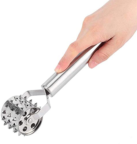 Atyhao Carne Ablandador de Carne Rodillo Carne de Res Pollo Martillo Martillo Herramienta de Cocina Acero Inoxidable para Filete Pollo Pescado Cerdo Buenos agarres