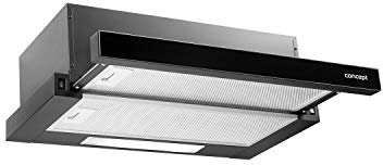 Concept OPV3560 Extendable Cooker Hood 60 cm Black 2 Power Levels 69 Watt Built-in Hood (Black)