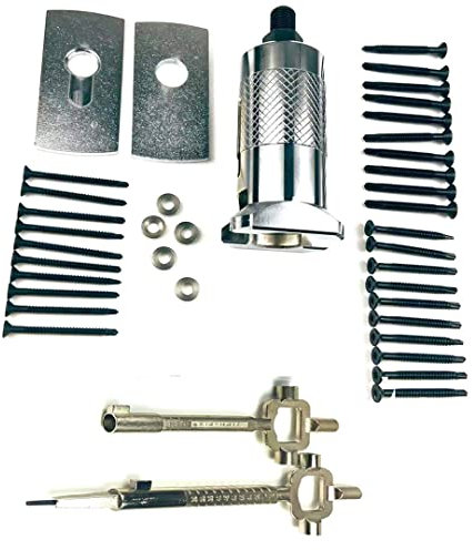 Euro Lock Cylinder Puller with Screws,Flange,Gasket,Bolt Thrower,Pro Lock Pick Tools Nail Puller, Remove The Entire Lock Cylinder Kit
