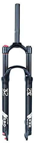 HSQMA 26/27.5/29 Zoll Fahrrad Federgabel Federweg 140mm MTB Luftgabel Zugstufe Einstellen 1-1/8'' Gerade Vorderradgabel QR 9x100mm (Color : Black Manual, Size : 29inch)