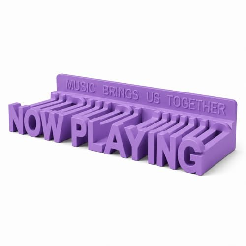WPESI Now Playing Vinyl-Schallplattenständer, Wandhalterung, LP-Schallplatten, schwimmendes Regal, Violett