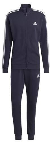 adidas Herren Basic 3-Stripes French Terry Track Suit, Legend Ink, M