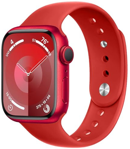 Sportarmband für Apple Watch Armband 40mm 42mm 44mm 46mm 41mm 45mm 49mm 38mm iWatch Armbänder Damen Herren,Weiches Silikon Band Apfelband für Apple Watch SE 2024 Serie 10 9 8 7 6 5 4 3 Ultra/2 Strap
