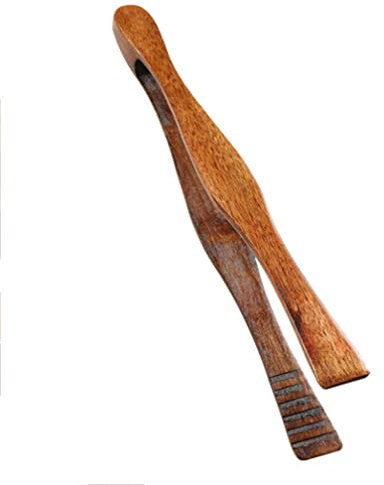 1 Packung Servierzange aus Holz, langer Griff, Salatzange zum Kochen von gebratenem Steak, Vorspeisen, Desserts, Buffet, Zuhause, Küche, Party, Hochzeit, 26,4 cm