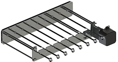 THREMA Kit De Rôtisserie pour Barbecue Électrique, Tourne-brochettes Électrique avec 7 Brochettes Et Système De Rotation Automatique, pour Cochon Rôtisserie Porc Agneau Fête en Plein Air