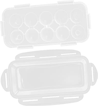 Zerodeko Egg Holder with Space Saving Design White Large Capacity Plastic for Refrigerator and Easy to Clean Features Multi-compartment Egg Storage Box for Household Use