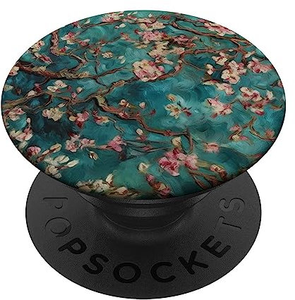 Fleur de cerisier rose style Van Gogh PopSockets PopGrip Interchangeable