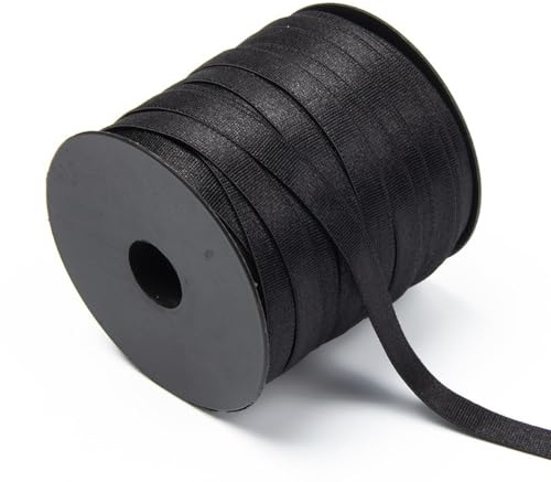 Wambere Bande élastique de 10 m de large - 6 mm de large - Pour la couture - Ruban élastique pour la couture - Pour bricolage, artisanat, sous-vêtements, soutien-gorge, vêtements, ceinture - Noir