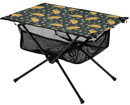 FRODOTGV Tabletttisch, niedlicher mexikanischer Tacos, ausgezeichneter Grilltisch für den Außenbereich, mit Tragetasche, für Outdoor-Küche, Picknick