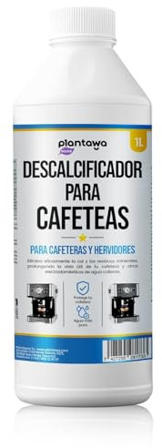 Plantawa Líquido descalcificador 1L. Compatible con todas las máquinas de café. Mantén tu Máquina de Café en Óptimas Condiciones, Elimina la cal incrustada en cafeteras.