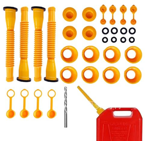 Ölkannendüsenersatz, Öltank-Auslauf-Set, Öldosen-Düse, flexible Ausgießdüse, geeignet für die meisten 1/2/5/10 Gallen-Ölkannen, Ölkannenauslauf Ersatz