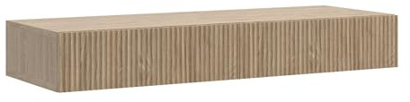 Selsey Hängande sminkbord 110 x 17 cm med 2 lådor sminkbord skönhetshörn ek oljad nolie