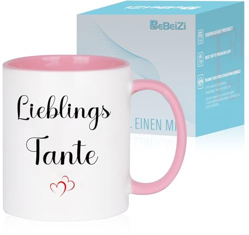 Tante Geschenk - Lieblings Kaffeetasse 330ml, Weihnachtsgeschenke für Frauen, Geburtstagstherme
