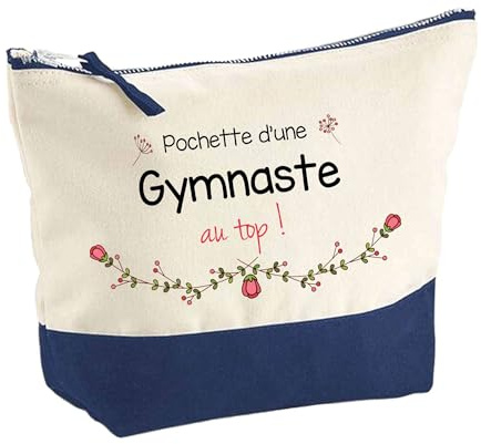 Pochette d'une Gymnaste Au Top | Idée Cadeau pour Collègue Travail Retraite Trousse Grand Format Maquillage Toilette
