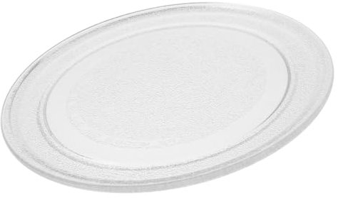 BEBEMOKO Plato Giratorio Para Microondas De Vidrio De 24,5 Cm, Bandeja De Repuesto Resistente y Fácil De Limpiar, Compatible Horno Microondas Para Uso Doméstico