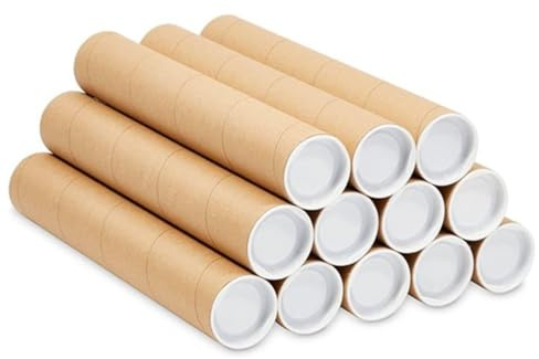Postal Tubes Kraft Mailing Cardboard Tubes (Pack Of 10 50mm x 2mm x 890mm)