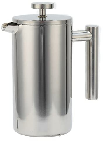 Cafetera de prensa francesa acero inoxidable 1000 ml de gran capacidad resistente al calor duradera olla de prensa francesa para los amantes del té de café en casa