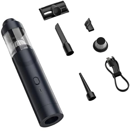 Slim V8 Mate Cordless Car Vacuum High Power 13000Pa/30AW, Portable Mini Vacuum, 2 Speeds, 30 Mins Runtime, Type-C Charge for Car, Office Desk, Keyboards (Black)