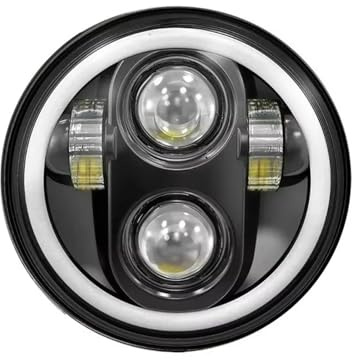 Faro Anteriore Per Proiettore Faro A LED Da 5.75 Pollici Anello Alone 1 Pezzo Luce Abbagliante Anabbagliante DRL Per Moto. Fari Motociclette