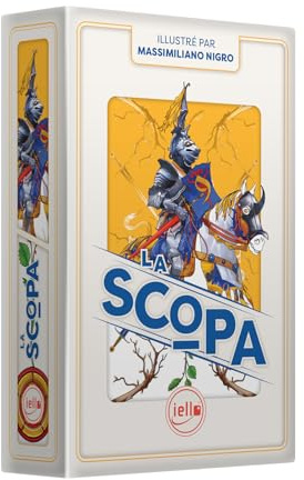 IELLO – Cartes Traditionnelles : Scopa | Jeu Italien Classique | Illustrations Premium | Coffret Élégant | Règles Incluses | 2 à 4 Joueurs