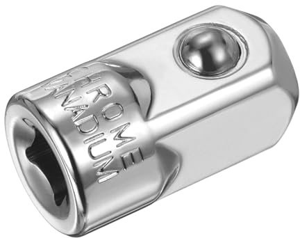 sourcing map Impact Socket Adapter 1/4 Female to 1/2 Male Square Drive Increaser Standard SAE Converter Impact Driver Ratchet Wrench Breaker Bar Conversion, Silver
