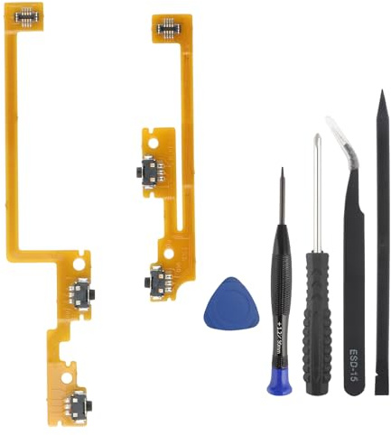 RongZy Schultertasten für Nintendo New 3DS L/R ZL/ZR Taste für Nintendo New 3DS XL/New 3DS LL Linke und Rechte Schultertaste Ribbon Key Flexkabel Ersatzzubehörteile mit Reparaturwerkzeugen