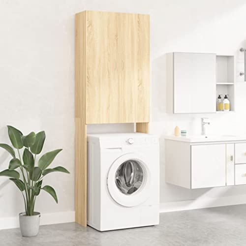Genérico Armario de Lavadora Color Roble Sonoma 64x25,5x190 cm-808416