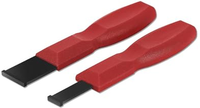 Raschietti professionali in metallo duro, doppio formato: 3,8 cm e 1,8 cm, per rimozione di adesivi ostinati su superfici, guarnizioni super dure