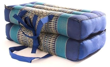 Zafuko Foldable Cushion - Organic Kapok Filling, use Folded and Unfolded for Meditation, Soft Yoga Prop, Portable Cushion