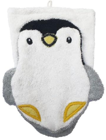Fürnis Pinguin Bio Waschlappen, Quadratisch, 17 x 23 cm, 100% Baumwolle, Bio, GOTS-zertifiziert, Unisex, Erwachsener, 68 Gramm, 1 Stück