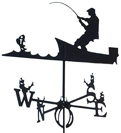 QSCTYG Wetterhahn Edelstahl Weathervane Wetter Vane Garten Bauernhof Barn Black 20 '' groß 247
