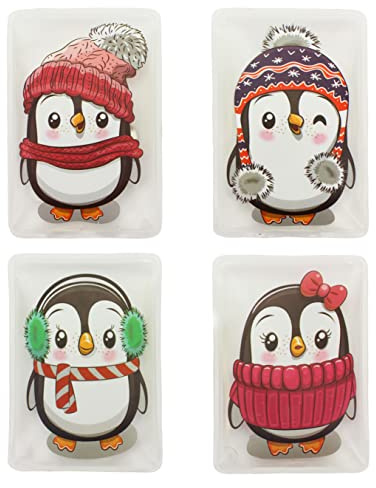 MIJOMA 4er Set Handwärmer Set, Wiederverwendbare Taschenwärmer mit Klickfunktion, sofort einsatzbereit, für Winter, Outdoor, Geschenke, Wichteln