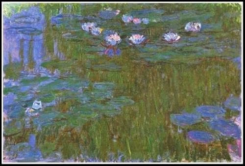 Water Lilies Painting by Claude Monet Diamond Painting Kits for Adults, 5D Crystal Diamonds Art with Accessories Tools, Picture DIY Art Craft for Home Décor Gift