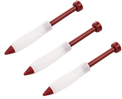 HEMOTON 3 Pcs Chocolate Decorating Pen Silicone Writing Pen Piping Bags for Bakery Cookie Icing Tool Cake Cream Pastry Baking