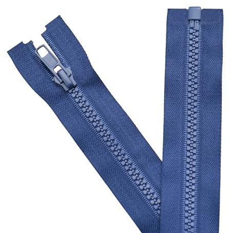 Sawoake 2PCS #5 21 Inch Separating Jacket Zippers for Sewing Coats Jacket Zipper Navy Molded Plastic Zippers Bulk Tailor DIY Sewing Tools for Garment/Bags/Home Textile