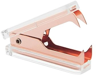 STOBOK Roségold Acryl Heftklammerentferner Handlich Robust Edelstahl Büro Schreibwaren Schreibtischzubehör Für Schule Home Office