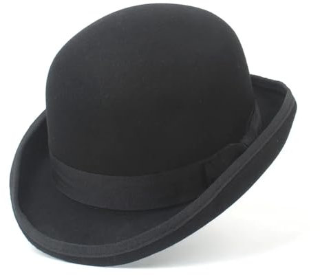 Chapeaux de cowboy pour femmes et hommes - Chapeau melon pur écrasable - Chapeau dôme traditionnel, Noir , suit for 55CM