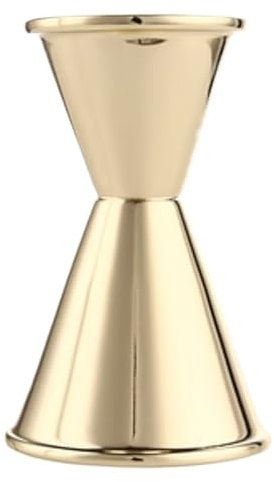 CHFYIJYHM Jigger Doble Pesado for Barra de cócteles, 30ml/60ml, for dispensación eficiente de cócteles, Apariencia Brillante, fácil Limpieza(Gold Plated 30 60ml)