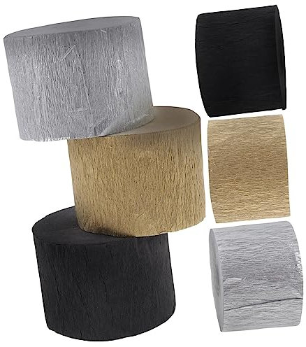 AKOOSY 6 Stück praktische Party-Streamer partydekoration party decoration papiergirlanden papierrosetten swor klein aufdecken Krepp Papierband dekorative Luftschlangen aus Papier