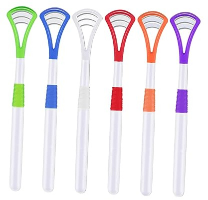 Raschietto per Lingua per Adulti in Abs Silicone, Arco Arancia | Strumento per Pulizia Orale, Design Pratico e Facile Uso, Aiuta a Rimuovere Alito Cattivo, Fresco