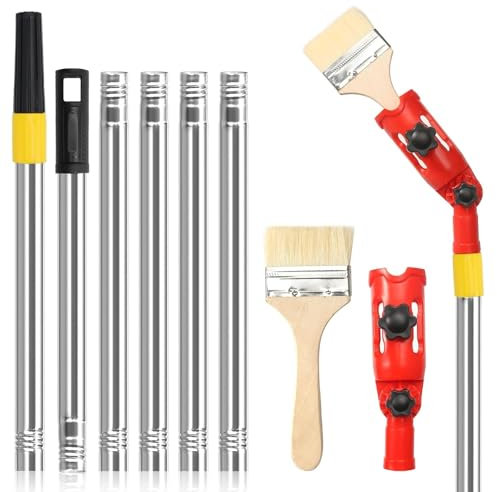 Barra de pincel para techo, 170 cm, extensión de pincel multiángulo, ángulo de rotación de 180 grados, extensión, rodillo de pintura retráctil, barra de extensión para techos altos, paredes