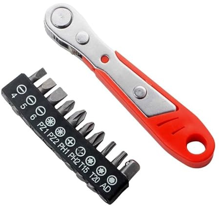 Juego De Llaves De Vaso Juego De Puntas De Destornillador Con Llave De Trinquete, Juego De Micro Dados De Perfil Ultrabajo Con Mango, Juego De Puntas Hexagonales Múltiples Herramientas Manuales