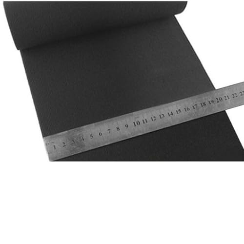 SHENJMAI Cinta Elástica Ancha y Plana Banda elástica de Goma Negra for Coser, 10 cm, 15 cm o 20 cm de Ancho, Cinta elástica de Ganchillo, Material for Hacer Cinturones y corsés(1 Meter_20CM)