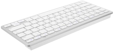 Homoyoyo Clavier sans Fil Cherry Hébreu pour Ordinateur, Clavier Hébraïque Pleine Taille, Touches Silencieuses, Abs, Blanc, Bureau et Travail