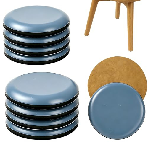Patins Glisseurs pour Meubles 24pcs 25mm en Téflon Coulisses à Clou pour Chaises Canapé Table Bureau (Carré - Style Autocollant)
