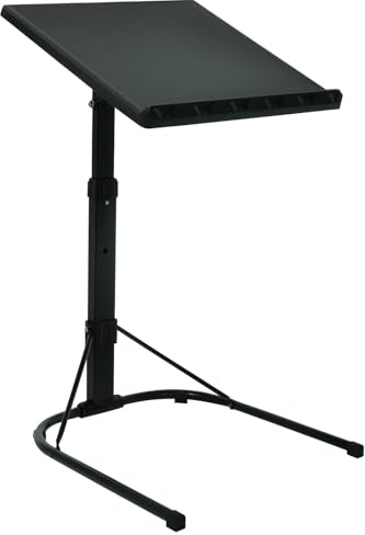 FAHD TRADERS Folding Laptop Table – Adjustable Height & Tilt | Portable Bed Sofa Desk | Foldable Computer Table with Raised Edge | Gaming, Study, Crafting & Jigsaw Tray – Black