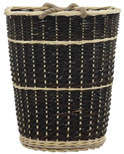 Generico Cesta per Legna con Spallacci 50x44x58cm Salice Naturale,Marrone,3kg,286974