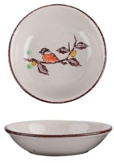 OZLCUA SaucièRe Lot de 2 coupelles rondes for sauces à sushi, mini-bols assaisonnement, en porcelaine, couleur sous émail(Color 5)