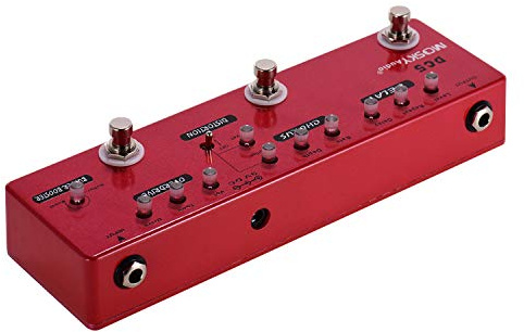 Aumotop DC5 6-i-1 Guitar Multi-Effects Pedal Deluxe Sound Effects Pedalboard för Gitarrentusiaster Metal Shell med True Bypass Idealisk för Studioinspelning