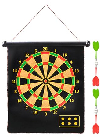 Scheda magnetica Dart, Dart Board Magnetic | Gioco di gioco interno/esterno | Rolling a doppio lato dardo per bambini adulti giochi da tavolo da dardo all'aperto interno